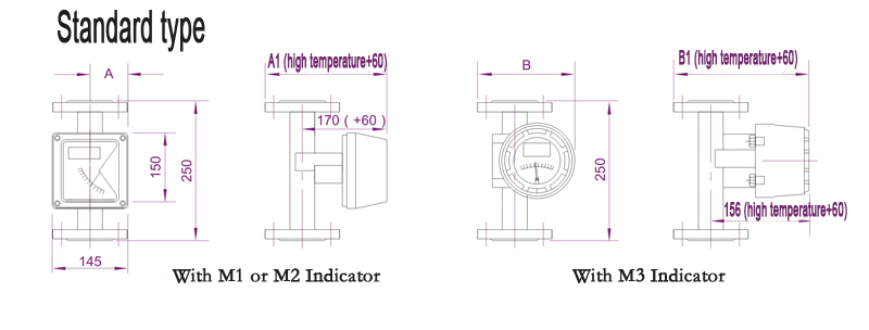 Metal tube variable area Flowmeter04